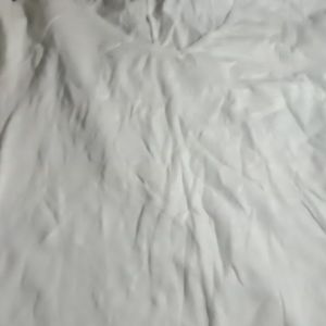 Medium size cotton white blouse ladies